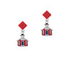 Red School House Red Crystal Diamond-Shape Earrings