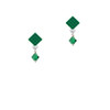 May - Green - 6mm Crystal Bicone Green Crystal Diamond-Shape Earrings