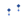 September - Blue - 6mm Crystal Bicone Blue Crystal Diamond-Shape Earrings