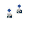 Blue Present Blue Crystal Diamond-Shape Earrings