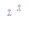 Marathon - 26.2 with Pink Crystal Pink Crystal Diamond-Shape Earrings