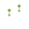 Crystal Lime Green Channel Drop Lime Green Crystal Diamond-Shape Earrings