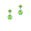 12mm Crystal Rivoli - Lime Green Lime Green Crystal Diamond-Shape Earrings