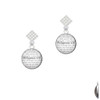 Domed Philippians 4:13 White Clear Crystal Diamond-Shape Earrings
