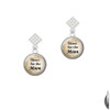 Domed Shoot for the Moon White Clear Crystal Diamond-Shape Earrings