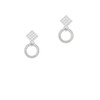 Always and Forever Eternity Ring White Clear Crystal Diamond-Shape Earrings