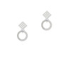 Granddaughter Eternity Ring White Clear Crystal Diamond-Shape Earrings