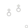 Matthew 17:20 Eternity Ring White Clear Crystal Diamond-Shape Earrings