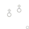 Always My Mother Eternity Ring White Clear Crystal Diamond-Shape Earrings
