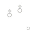 Philippians 4:13 Eternity Ring White Clear Crystal Diamond-Shape Earrings