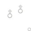 Always My Sister Eternity Ring White Clear Crystal Diamond-Shape Earrings