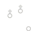 You Are More Loved Eternity Ring White Clear Crystal Diamond-Shape Earrings