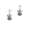 Angel White Clear Crystal Diamond-Shape Earrings
