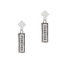 Forever White Clear Crystal Diamond-Shape Earrings