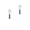 Friends White Clear Crystal Diamond-Shape Earrings