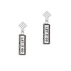 Let It Go White Clear Crystal Diamond-Shape Earrings