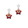 Star Santa White Clear Crystal Diamond-Shape Earrings
