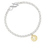 Gold Tone Cross Silhouette To Infinity Godmother Toggle Bracelet