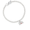 Cheer Mom with Pink Heart To Infinity Mother Toggle Bracelet