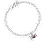 Dance Mom with Red Heart To Infinity Mother Toggle Bracelet