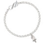Clear Frosted Baby Rattle To Infinity Mother Toggle Bracelet