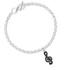 Black Clef To Infinity Love Toggle Bracelet