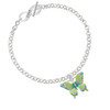 Large Lime Green & Blue Butterfly To Infinity Love Toggle Bracelet