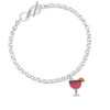 Hot Pink Tropical Drink To Infinity Love Toggle Bracelet
