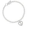 Open heart with Imitation Pearl Drop To Infinity Love Toggle Bracelet
