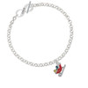 Red Christmas Sleigh To Infinity Love Toggle Bracelet