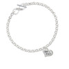 Small ''Best Friend'' Heart To Infinity Sisters Toggle Bracelet