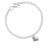 Small ''Big Sister'' Heart with Clear Crystal To Infinity Sisters Toggle Bracelet
