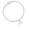White ''Big Sister'' with Heart To Infinity Sisters Toggle Bracelet