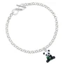 Resin Panda Bear To Infinity Sisters Toggle Bracelet
