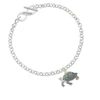 Enamel Side Turtle To Infinity Sisters Toggle Bracelet