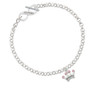 Small ''Princess'' Crown with Pink Crystals To Infinity Sisters Toggle Bracelet