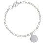 Stainless Steel Disc To Infinity Family Toggle Bracelet