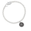Antiqued Round Seal - Initial - A - To Infinity Daughter Toggle Bracelet