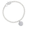 Stainless Steel Disc To Infinity Daughter Toggle Bracelet