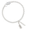 Violin and Bow To Infinity Daughter Toggle Bracelet