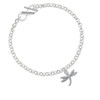Small Dragonfly with Crystal To Infinity Daughter Toggle Bracelet