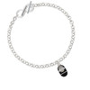 Black Baby Shoe with Crystal Strap To Infinity Grandma Toggle Bracelet