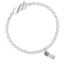 3-D Clear Frosted Baby Bottle To Infinity Grandma Toggle Bracelet