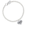 Twins Heart with Two Pair of Baby Feet To Infinity Grandma Toggle Bracelet
