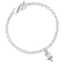 Clear Frosted Baby Rattle To Infinity Grandma Toggle Bracelet