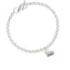 Faith Heart with AB Crystal To Infinity Faith Toggle Bracelet
