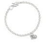 Small ''Best Friend'' Heart To Infinity Friends Toggle Bracelet