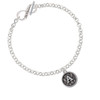 Antiqued Round Seal - Initial - A - To Infinity Je t'aime Toggle Bracelet