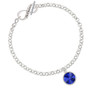12mm Crystal Rivoli - Blue To Infinity Je t'aime Toggle Bracelet