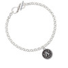 Antiqued Round Seal - Initial - A - To Infinity Te Quiero Toggle Bracelet